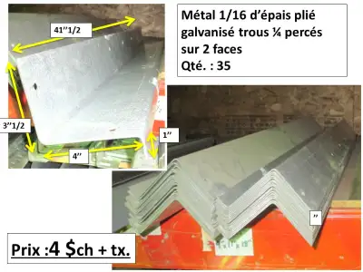 Fer plié en angle et autres,,détails et prix sur photos, View more