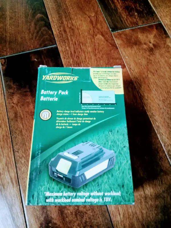 Yardworks Replacement 20V 2Ah Lithium Ion Battery Pack in Lawnmowers & Leaf Blowers in Mississauga / Peel Region - Image 2