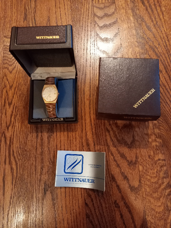 Wittnauer Swiss Quartz Day Date Calendar 1980s Gold Plated Watch in Jewellery & Watches in City of Toronto - Image 2