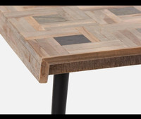 Structube Dining Table - Teak and Mosaic top