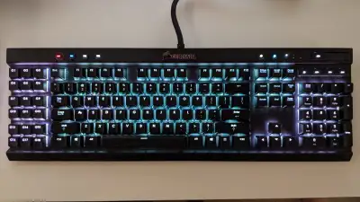 Corsair Gaming K95 RGB Mechanical keyboard for sale. It comes in original box with manual. All the k...