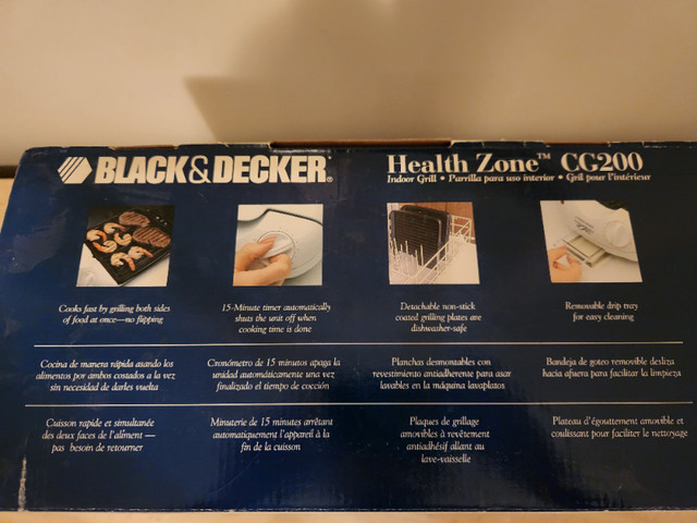 Indoor Grill Black & Decker Health Zone CG200 Dishwasher Safe