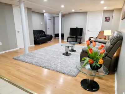 Utilities Included | Furnished 1 Bedroom Basement Apartment | Pickering Liverpool Area Newly renovat...