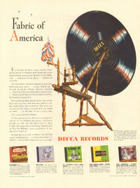 1947 large full-page magazine ad for Decca Records