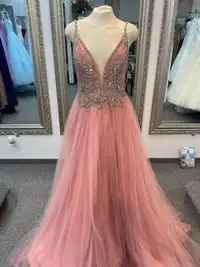 Pink Tulle Formal Dress 