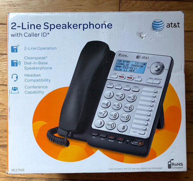 TWO LINE TELEPHONE WITH CALL DISPLAY & SPEAKERPHONE in Home Phones & Answering Machines in Moncton