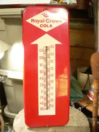 beau thermomètre antique royal crown cola # 11258