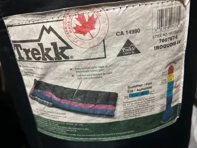 TrekK Iroquois IV Sleeping Bag - Summer/Fall63749433905411121