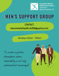 Men's Mental Health Group Meeting! Every Monday!