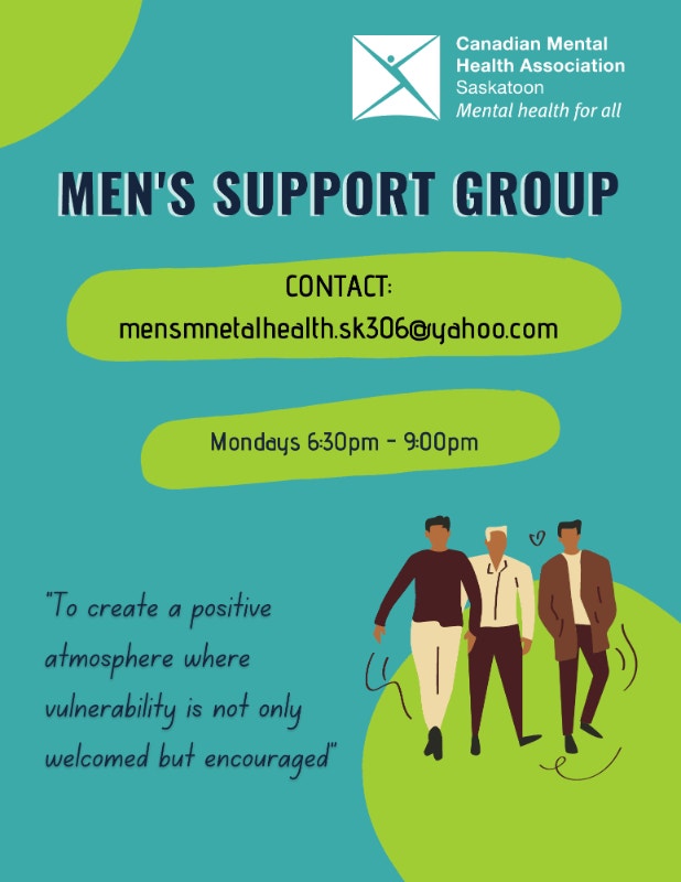 Men's Mental Health Group Meeting! Every Monday! Activities & Groups