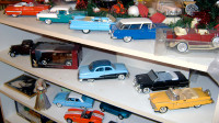 Assorted 1/35ish scale metal miniatures of 1950's Ford, Cadillac