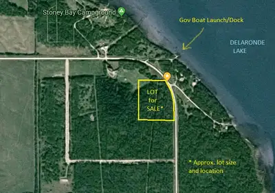 Beautiful 10.37 acres of land for sale at Delaronde Lake, SK in RM of Big River. Fantastic location...