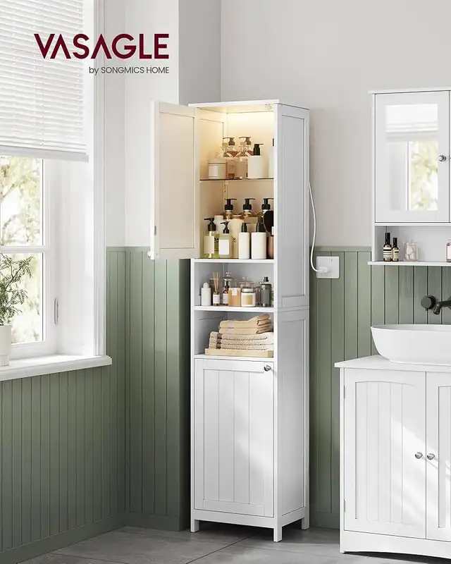 Larger Tall Bathroom Cabinet with Lights, Slim Bathroom in Bathwares in Markham / York Region - Image 2