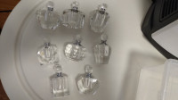 Beautiful Perfume Glass Bottles Collection Set of 8