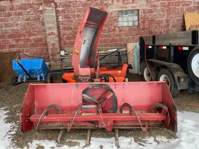 Older Case Snowblower in very good working condition. Hydraulic control for shute, 3 point for auger...