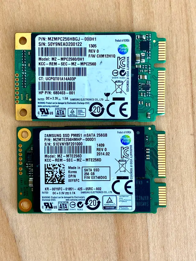 Samsung 256GB mSATA SSD