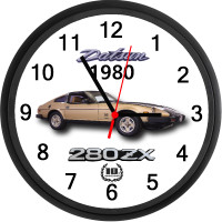 1980 Datsun 280ZX 10th Anniversary (Black & Gold) Custom Clock
