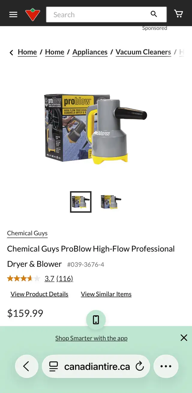 Chemical Guys ProBlow High Flow Handheld Dryer & Blower in Vacuums in Oakville / Halton Region - Image 6