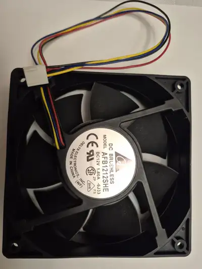 FAN AXIAL 120X38MM 12VDC WIRE-  DELTA ELECTRONICS, View more