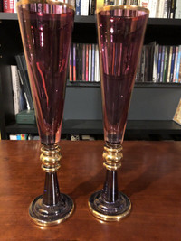 Pair of Elegant champagne flutes 
