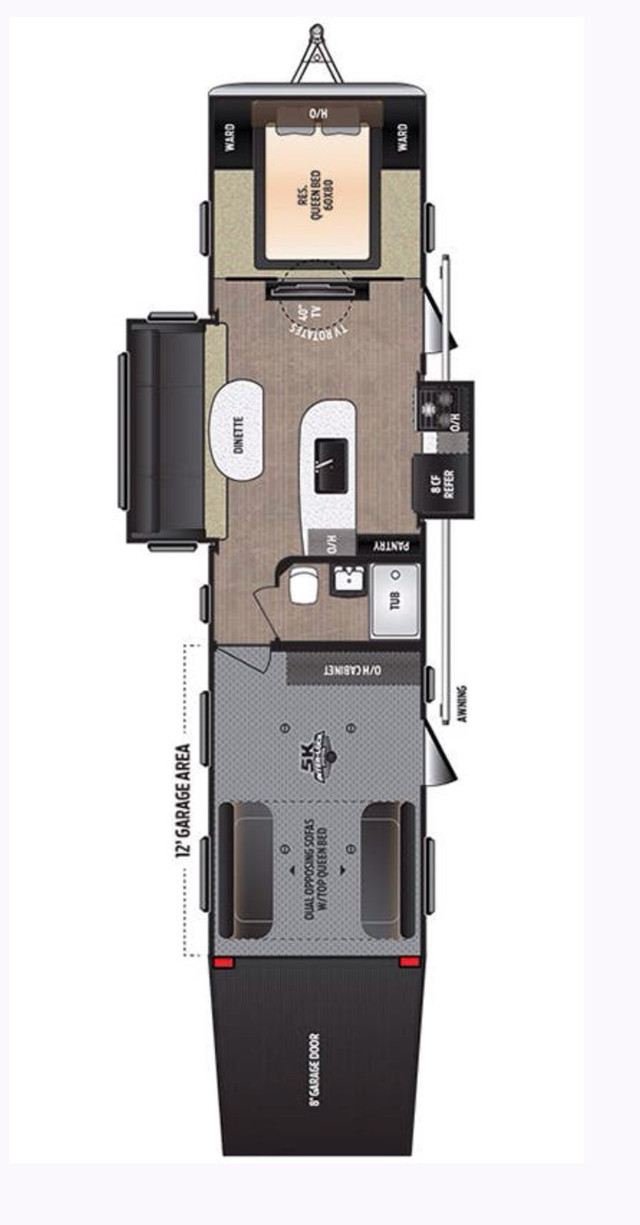 Keystone Impact 312 Toyhauler in Travel Trailers & Campers in Red Deer - Image 2