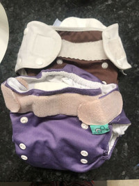 Reusable cloth diapers - great condition - with inserts