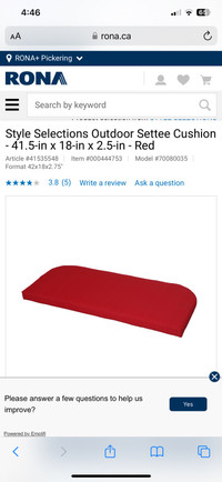 Red cushions 