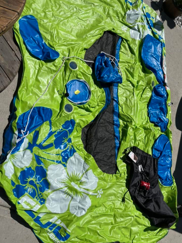 LEDUC Fluid Inflatable 5Person Party Island Pool Float Hot Tubs