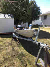 FOR SALE : 12 ft Boat & Trailer $1500.  