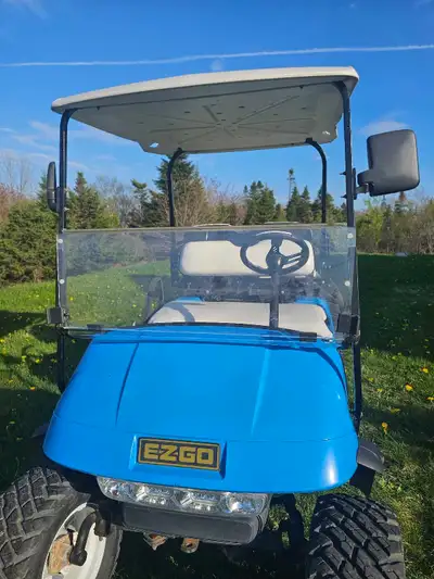 Great working gas golf cart . Used around campground.