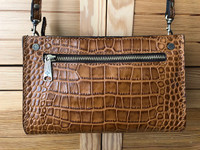 NEW Patricia Nash Leather Handbag Faux Alligator Cross Body Bag