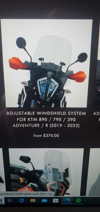 KTM Adventure windshield 