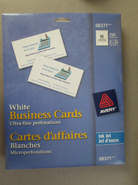 Avery 250 blank business card sheets (for ink jet printers)