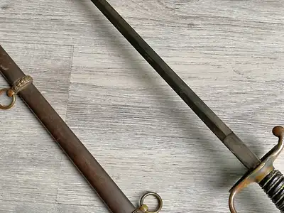 19th Century Antique Sword with Scabbard, View more
