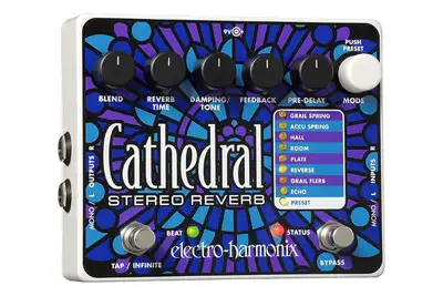 Electro-Harmonix 'Cathedral' Stereo Reverb Guitar Pedal, View more