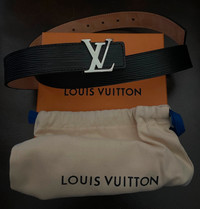 BRAND NEW Authentic Louis Vuitton Initiales Belt M9553 Black Epi