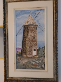Peinture, moulin à vent, seigneurie Boucherville