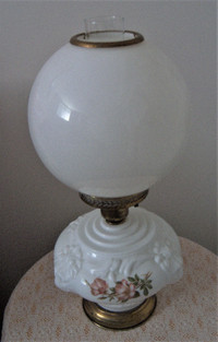 Old fashion table lamp with chimney