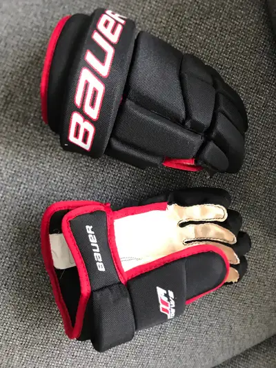 Like new 10 inch Bauer hockey gloves for kids , View more