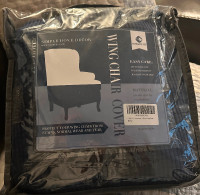 Brand New Wing Chair Cover - Navy Blue