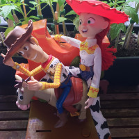 Toy Story - Woody & Bullseye Animated Coin Bank & Jessie Doll