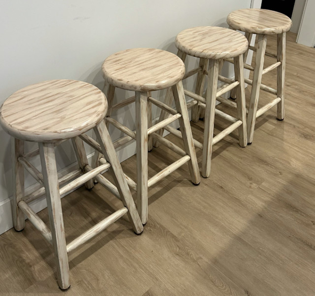 13"D x 24.5" H - Wood Kitchen Stools in Dining Tables & Sets in London - Image 2