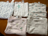 Aden and Anais muslin baby blankets in cute prints (Pape/Cosburn