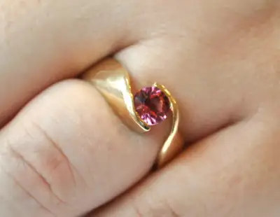 14K GOLD TOURMALINE RING, View more