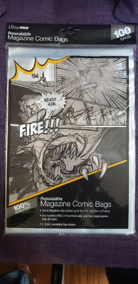 Pack of 99 Magazine-size Comic Bags