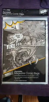 Pack of 99 Magazine-size Comic Bags