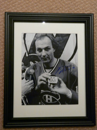 Guy Lafleur Montreal Canadiens autographed 8x10 photo framed