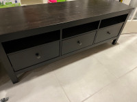 Ikea Hemmes TV stand  - black brown wood