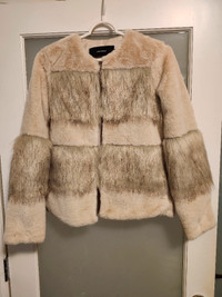 VERA MODA JACKET WITH FUR ACCENTS