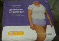 Women's Amazon Basics Protective Underwear Size XXL 14 Count